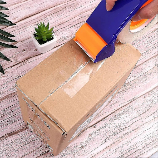 3-pack Tejpdispenser, Handdispenser, Ergonomisk Handhållen Blå Förpackningstejpdispenser