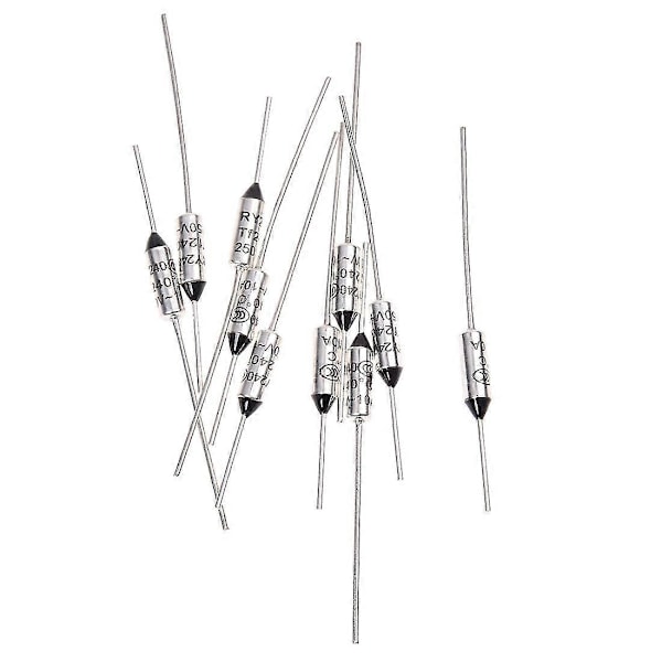 10 stk. Strømafbryder Tf 240 Celsius 250v 10a Temperatur Termosikringer