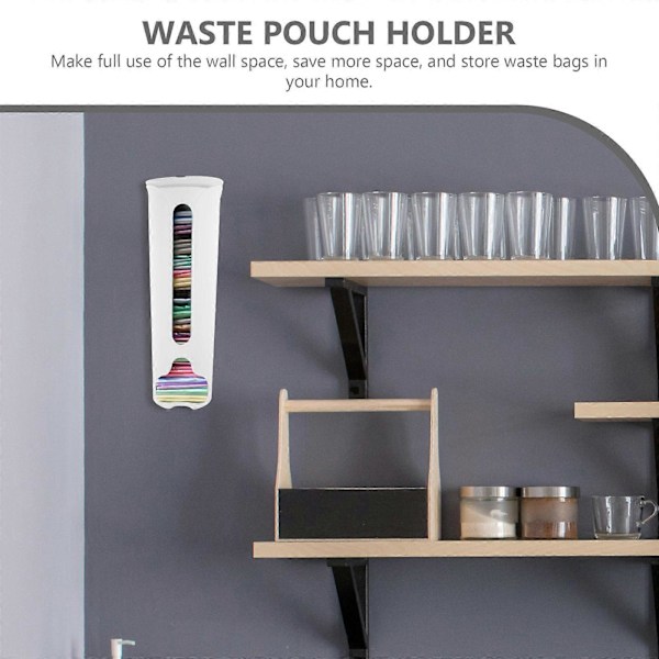 Poseholder til dagligvarer Køkken Affaldspose Dispenser Organizer Vægmonteret Poseholder til dagligvarer