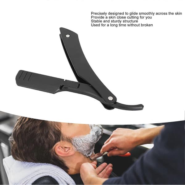 Foldbar Skægtrimmer Problemfri Trimning Stabil Struktur Metal Sikkerheds Manuel Lige Clipper til Mænd