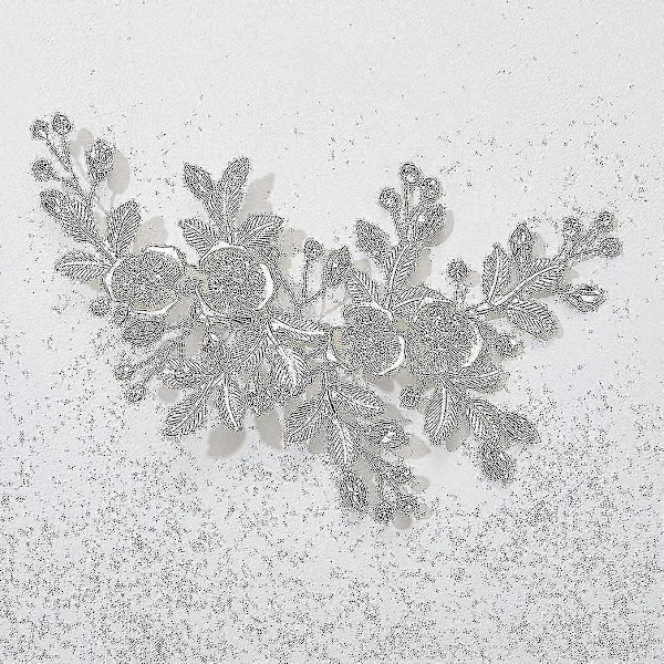Lys Roségull Bryllupshårklemme Rhinestone Håndlaget Blomsterhårklemme