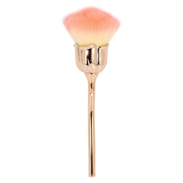 Nageldammborste Rosa Borste Nagelkonst Rengöringsborste Rougeborste (guld)