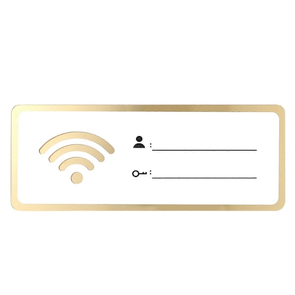 Akryl Wifi Skilt Gjenbrukbart Bruker og Passord Wifi Skilt for Offentlig Butikk