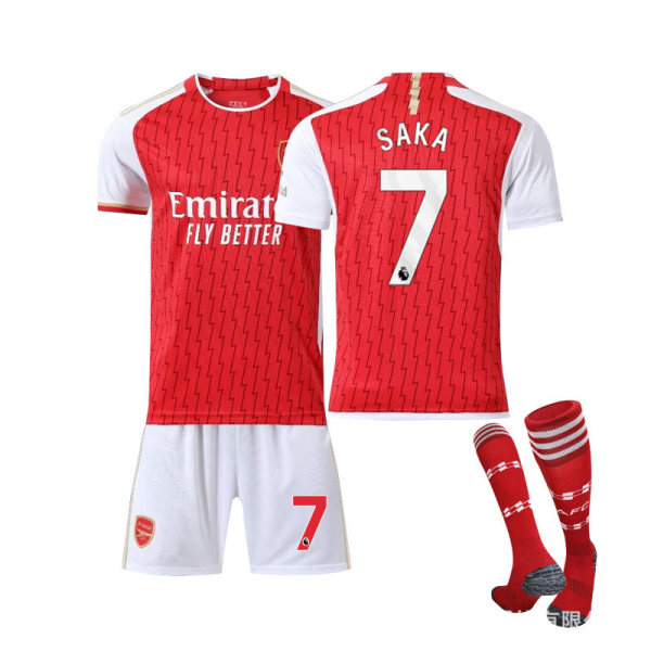 23-24 Arsenal Hem #7 SAKA Fotbollströja Training Kit L