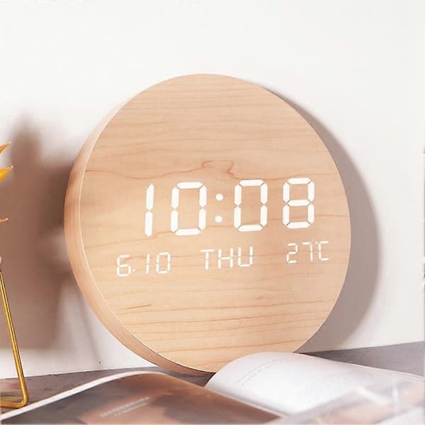 LED Väggklocka Duration Klocka Väggmonterad Digital Väggklocka Nattlampa Klocka Trendig Klocka W