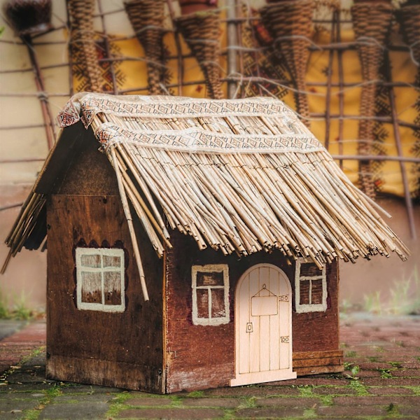 Garneck 50 stk. Umalte Eventyrdører Trebiter Miniatyr DIY Håndverk Pynt for Kunst- og Håndverksprosjekter