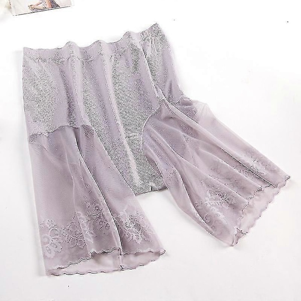 Slip Shorts til Kvinder Under Kjole, Sømløst Glat Undertøj Blonde Lår Trusser Sikkerhedsshorts Shorts Under Nederdel A Grey 5XL 80kg-105kg