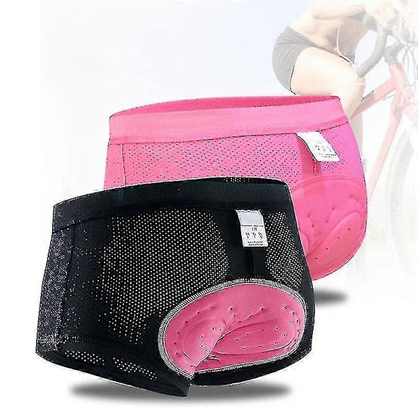 Dame Cykelundertøj Sportsmønster Shorts Tætsiddende Cykelshorts Korte Dame Shorts Black L