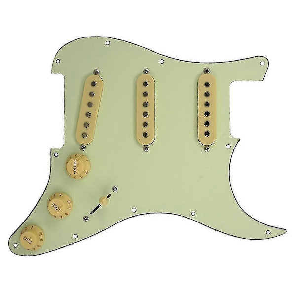 Sett med 11-hulls gitarplekterbrett St Sss bakplate med knotter tupper 52/52/52mm pickupdeksler for Sq S