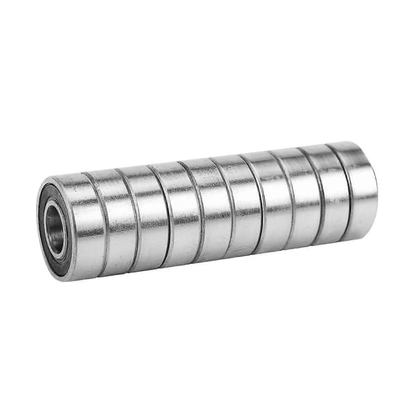 Sourcing Map 698-2rs Djupspårskullager Dubbeltätat 1180098, 8mm X 19mm X 6mm Kolstålslager (förpackning med 10)