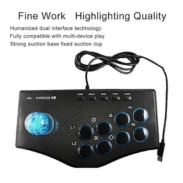 Arcade Spel Joystick USB Rocker Kontroller Kompatibel PS2/PS3/Xbox PC TV Box Laptop