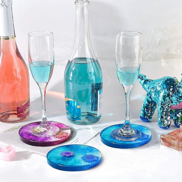 Coaster Resinforme Coaster Silikoneforme Til Epoxy Resin Med Opbevaringsboks Form Coasterforme Til R