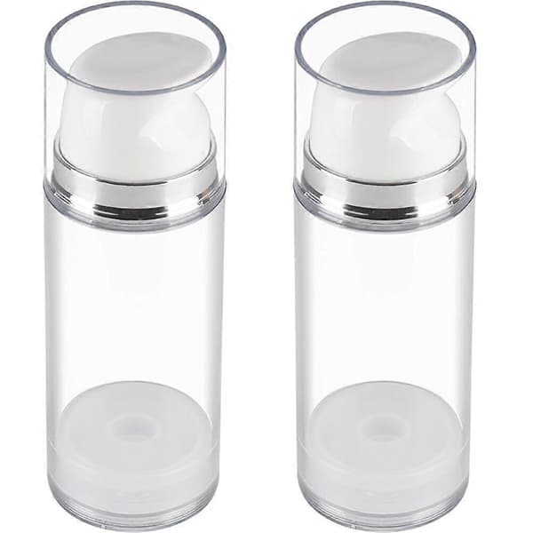2 st Lufttom Pumpflaska Tom Påfyllningsbar Lufttom Vakuum Pump Kräm Lotion Flaska Reseflaskor