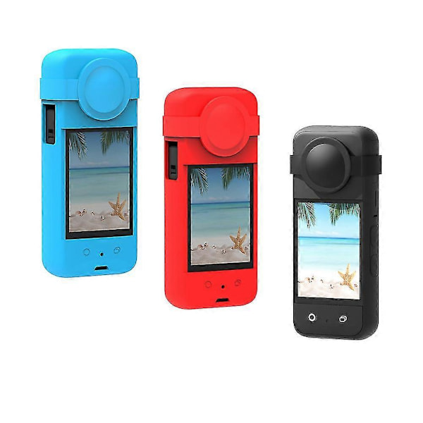 Silikone Etui til Insta 360 X3 Panoramisk Action Kamera Støvtæt Silikone Beskyttelsesetui Anti-drop