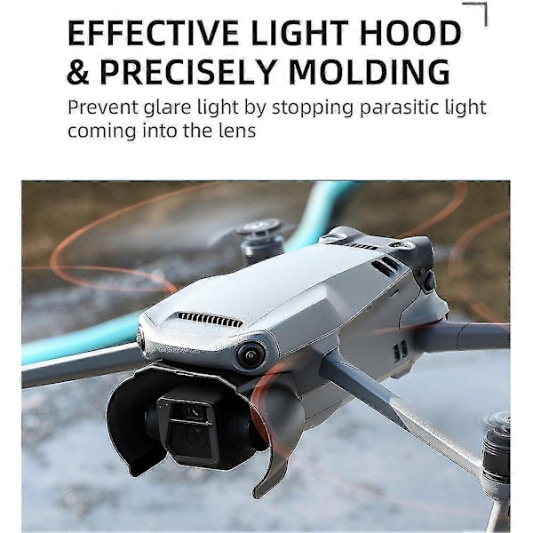 För 3 Linsskydd Anti-bländnings Linsskydd Gimbal Skydd Solskydd För Drönartillbehör