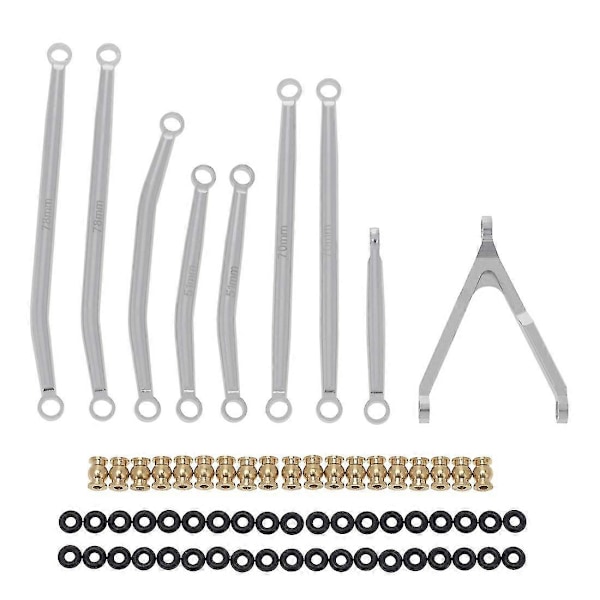 CNC Högfrigångs Chassi Länkarm och Styrstag för Axial Scx24 Axi00005 Gladiator 1/24 RC Bil
