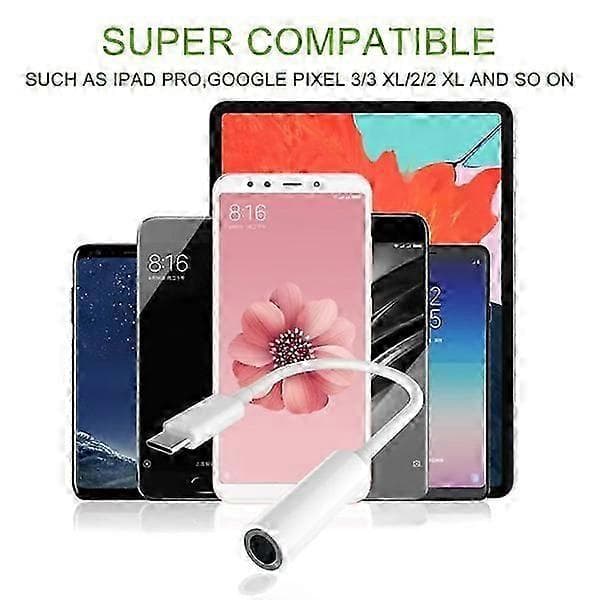 iPhone 15 USB-C - 3,5 mm:n adapteri - VALKOINEN