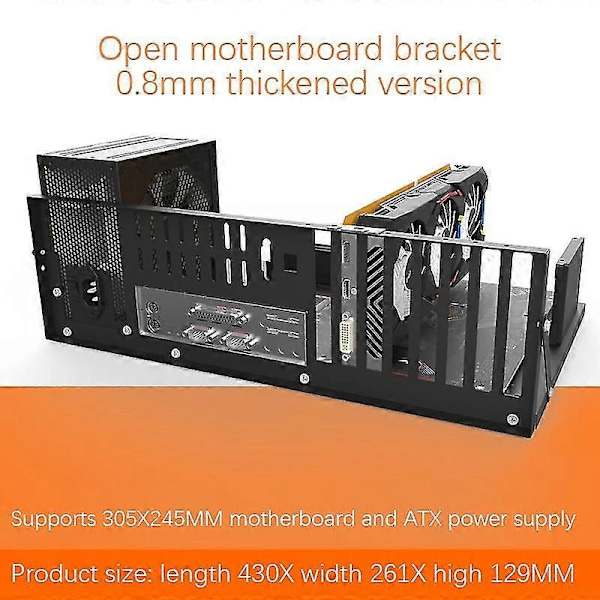 Mining Ramme Mining Eth Bundkort Beslag Fortykket Bitcoin Mining Rig Kabinet Understøtter Itx/ Mini Atx
