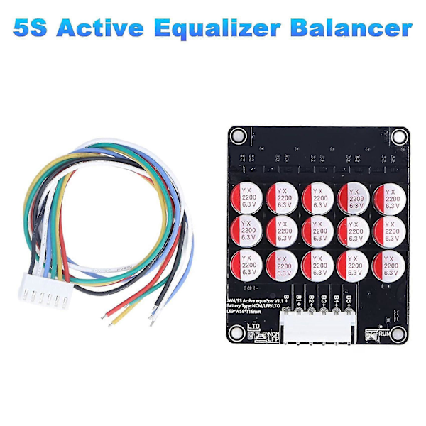 5s Aktiv Equalizer Balanser Lifepo4 / Lipo/ Lto Batteri Energiutjämning Kondensator Bms Kort