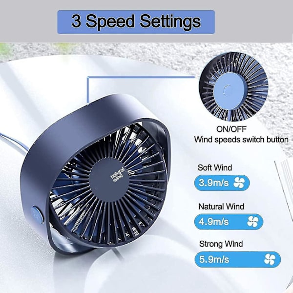 USB lille ventilator (blå)