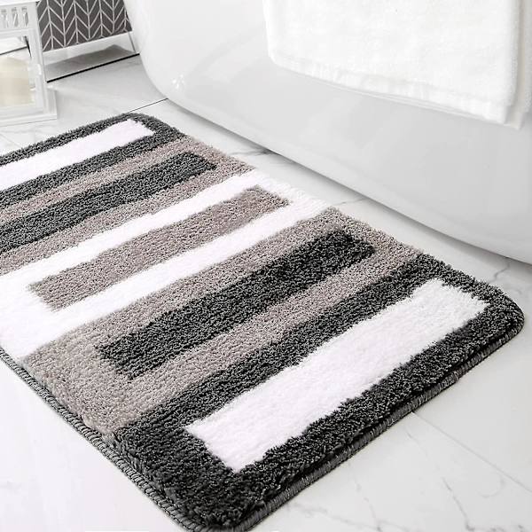 Tflycqbathroom Matta Halkfri Badmatta för Badkar, Dusch och Badrumsgolv Vattenabsorberande Mjuk Mikrofiber Badrumsmatta Maskintvätt/tork Badrumsmatta B
