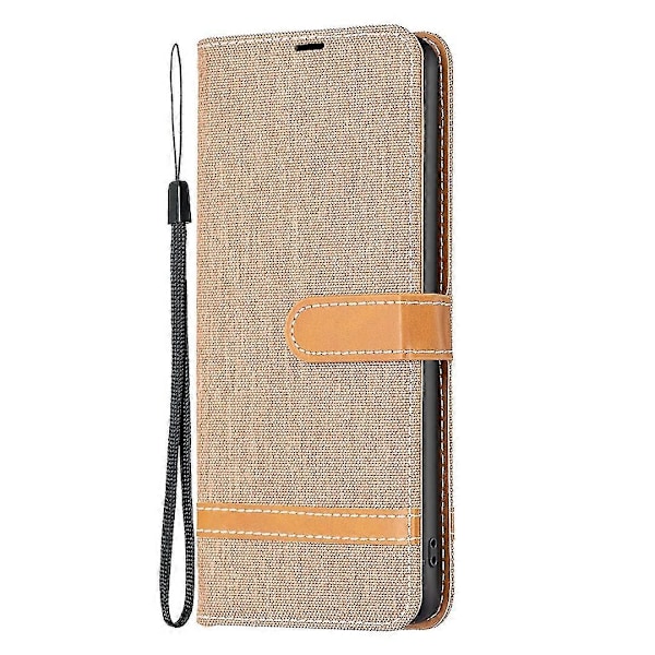 Samsung Galaxy S24 Ultra -kotelo, farkkukangaslompakkopuhelinkotelo Brown Style H Samsung Galaxy S24 Ult