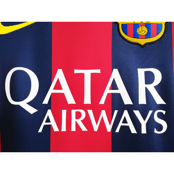 MSN Säsong 14-15 Barcelona Home Kids Jersey-dräkt Messi NO.10 2XL