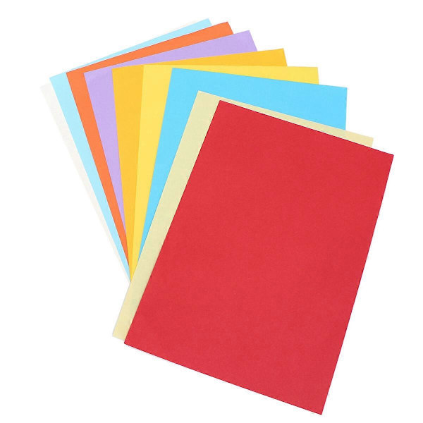 100 ark färgat kopieringspapper A4 Praktiskt utskrivbart papper DIY Handgjort vikbart papper Kontorsmaterial för skola (80g, tio färger)