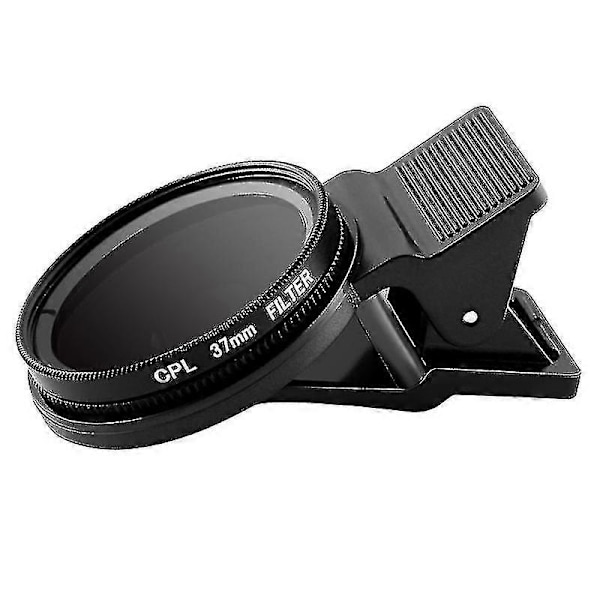 Ultratunn Clip-on Cpl Telefonlins Kamera Cirkulärt Polariseringsfilter Neutralt Densitet Filter 37mm Lins Kameralins (svart)