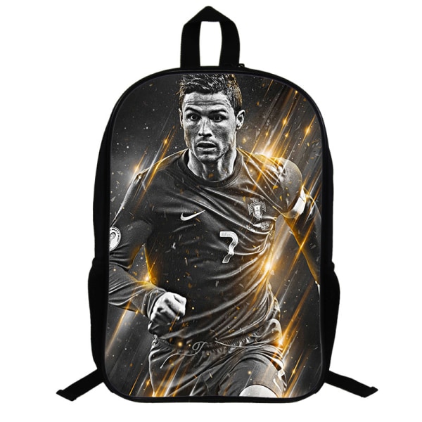 Ronaldo mönster ryggsäck student skolväska ett lager väska