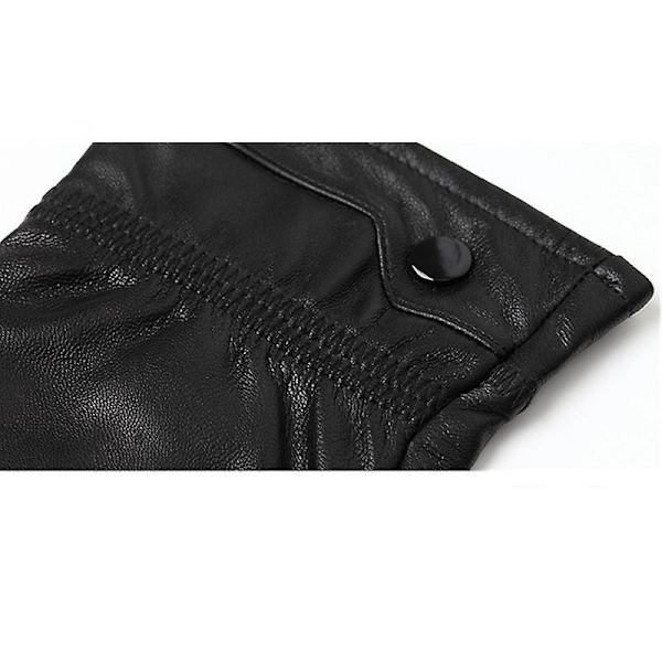 Evago Äkta Fårullshandskar för Män, Vinter Varma Touchscreen Textning Varma Plushed Fodrade Körning Motorcykelhandskar THIN LINING 1 XL