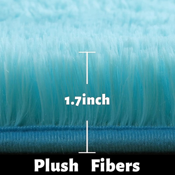 Tflycq Rund Ryamatta för Sovrum, fluffig Cirkelmatta 120x120 cm för Barnrum, lurvig Matta för Tonårsrum, raggig Cirkulär Matta för Barnkammare, luddig P