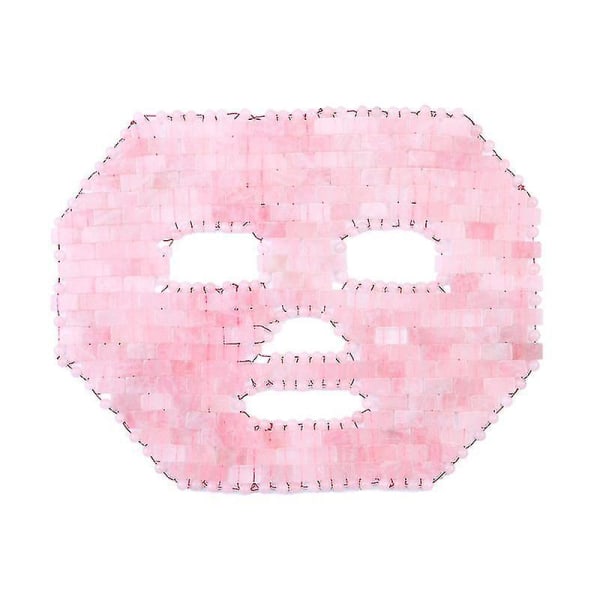 Tflycq Pink Crystal Eye Mask Handgjord ögongardin Kristall Sovmask Rose Quartz Kallterapi Ansiktsmassageapparat Naturlig Jademask pink face mask