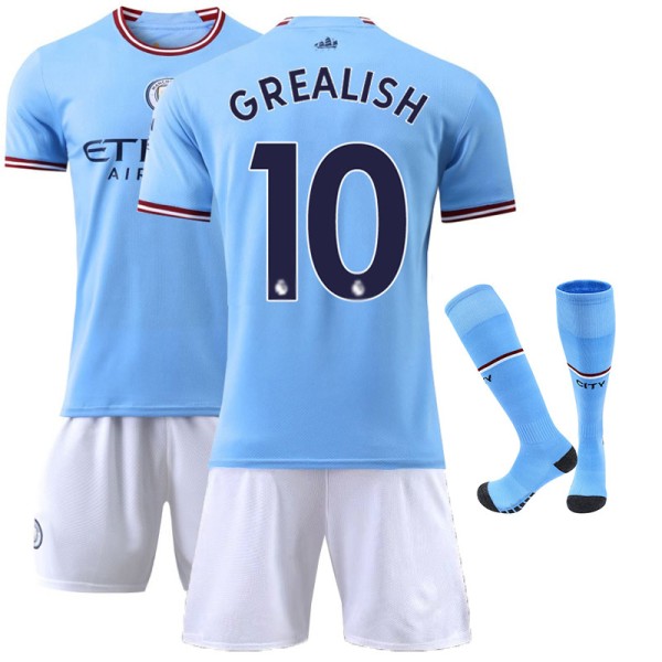 22 23 Manchester Hemma Borta Fotbollsdräkter NO.10 GREALISH 16