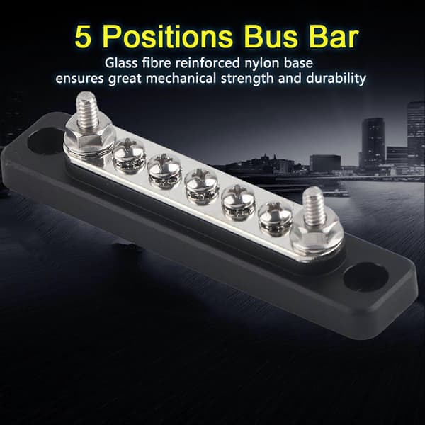 5 Positioners Samleskinne Elektrisk Terminal Junction Block m/ 2 Stud AC 300V DC 48V