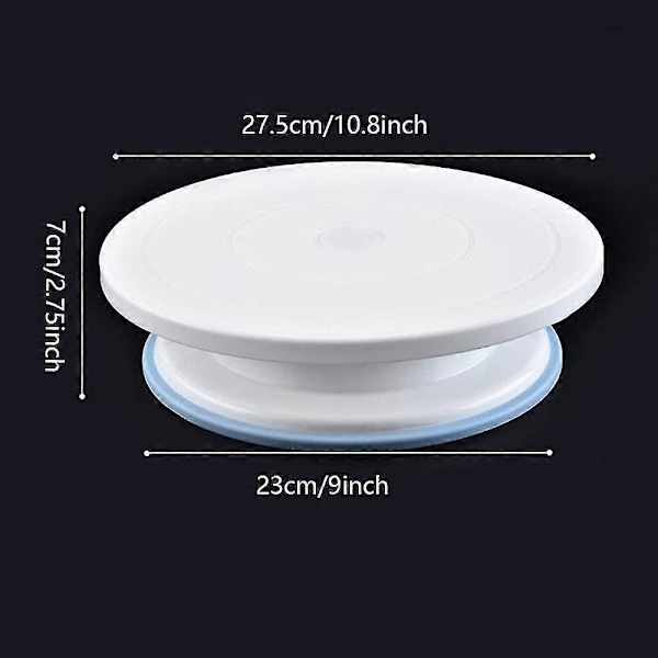 Kake Dreieskive Og 3 Fondant Kake Glatteverktøy Dreieplate Kake Dreieskive Plast Konditorspatel For Baking, Kakedekorering 4 Deler