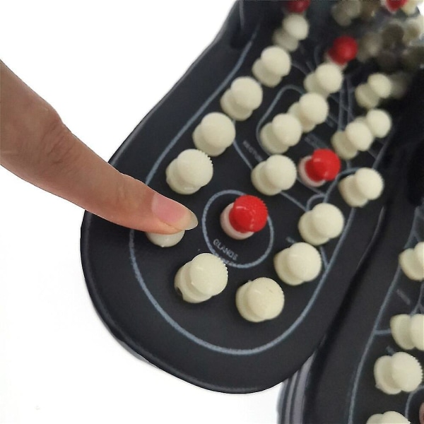 Fotmassage Tofflor Fotreflexologi Akupunktur Terapi Massageapparat Gå Sten Skor Akupunktur Gatsten Massageador Sandal Coffee 44-45