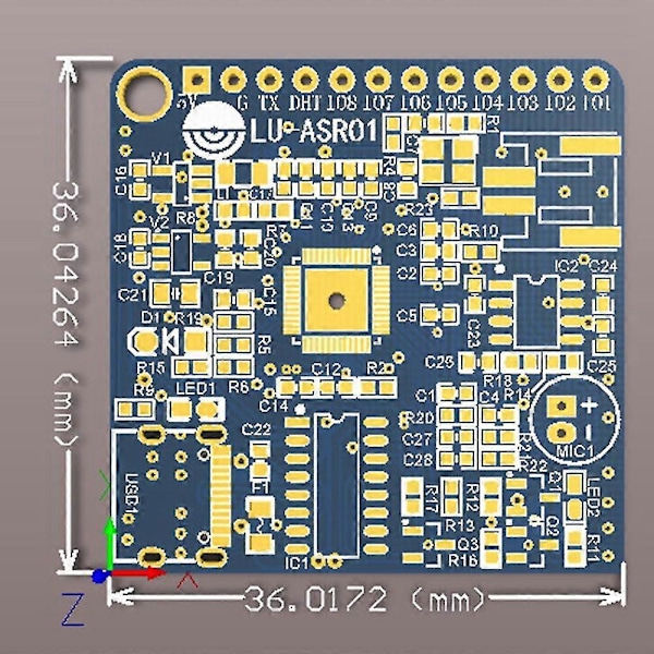 -asr01 Intelligent Stemmegjenkjenningsmodul Stemmekort Vrm Ld3320 Oppgradert Versjon Asr 5v Forsyning