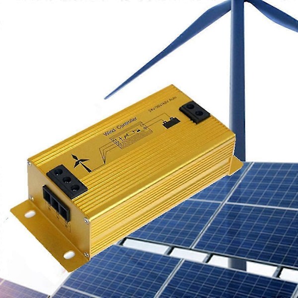 Vindturbinkontroller 24v/36v/48v 600/800/1000w Automatisk Laddning Vindgenerator Laddningsregulator, Guld