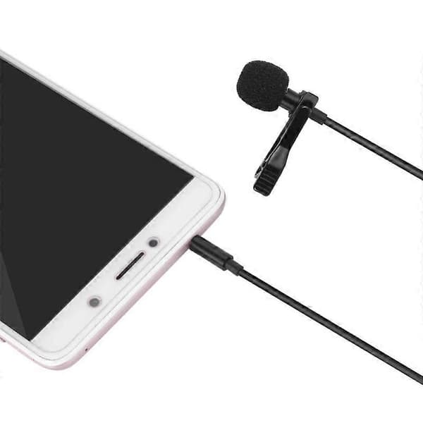 3,5 mm Bærbar Mini Clip Revers Lavalier Mikrofon Audio Mic til Mobiltelefon