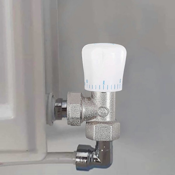 Termostatisk radiatorventil 2 stk. 15 mm X 1/2 tomme termostatisk vinkel Trv termostatisk radiatorventil
