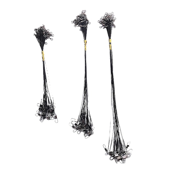 72 stk. Anti-bid Fiske Lure Wire Trace Leader Swivel Rustfrit Stål Rullende Swivels Til Spinding