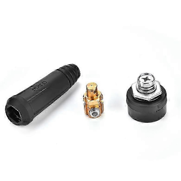 1 stk. DKJ10-25 Sort Europæisk Stil Svejsningskabel Hurtigkobling Adapter