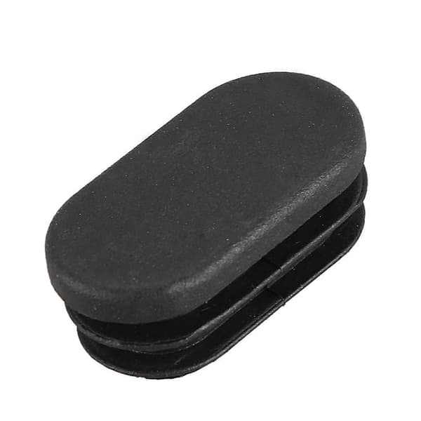Oval Bord Stol Ben Rør Indsats Endeprop 40mm X 20mm 20 stk Sort