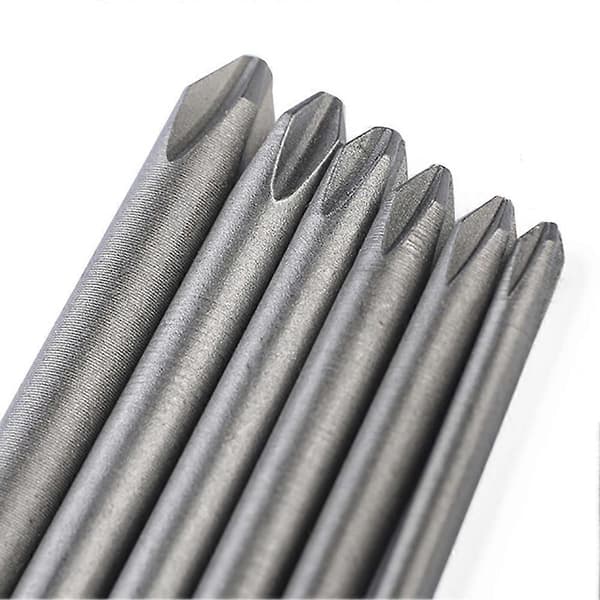 6 stk. S2 Stål 150mm 1/4 tomme PH1 PH2 Magnetisk Hode Kryss Skrutrekker Bits Sett