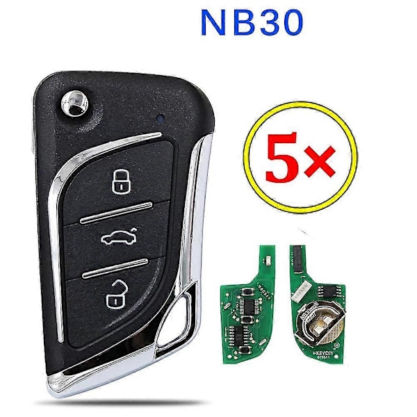 5 stk/lot Keydiy 3-knapps -functal Bilfjernkontrollnøkkel Nb30 -- For Kd900