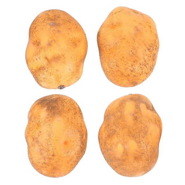 4 st Konstgjord Potatis Verklighetstrogen Falsk Grönsak Konstgjord Potatis Dekoration Fotograferingsmodell