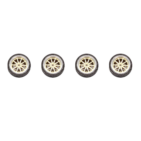 4 st 1/64 Skala Ångmaskin Legering Hjul Däck Legering Modellbil Allmän Modifierad Däck För 1:64 Fordon G
