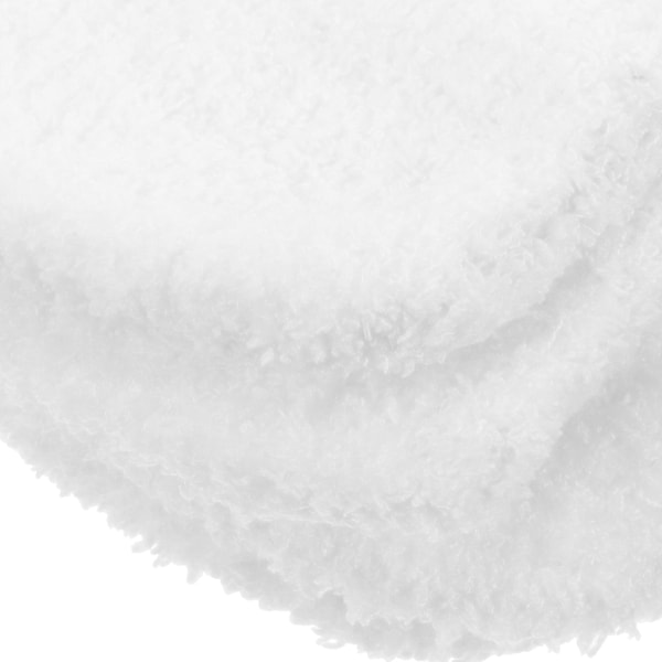 3 Par Ensfarvede Herre Myke Tøffelsokker Fuzzy Tykke Varme Korallfleece Hjemmesove Sokker for Vinter - Fri Størrelse (Hvit)