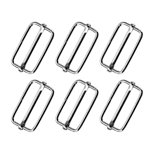 20 ST Slide Bältesanslutning Rullspännen Väskrem Justerbara Metallstiftspännen för Ryggsäck Resväska Kläder (Silver)